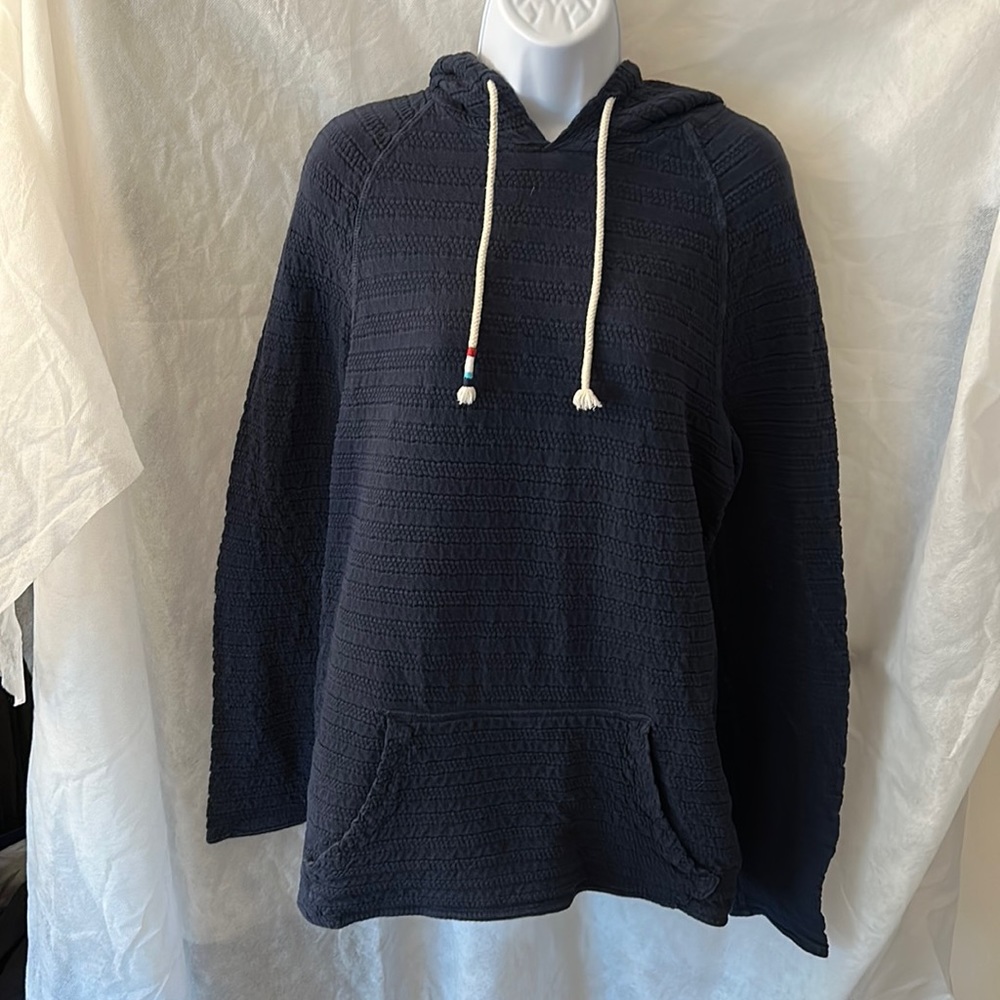 Sol Los Angeles Navy Blue Textured Pullover Hoodie S